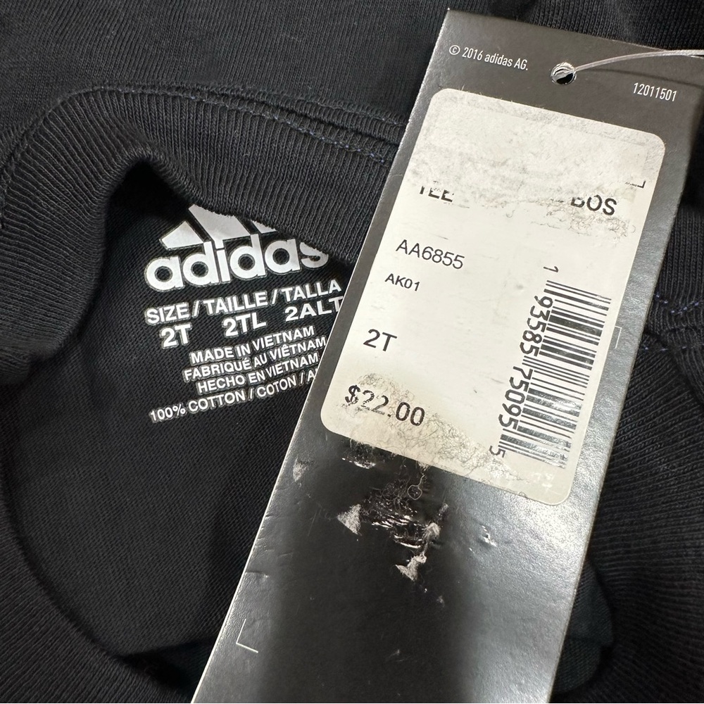 Boys Long Sleeve Adidas Tee - Picture 4 of 6